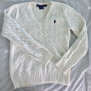 Ralph Lauren Sport Creme Cable Knit Sweater